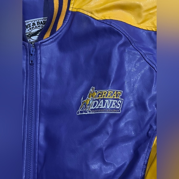 Rare vintage University of Albany Great Danes leather jacket - Picture 6 of 6